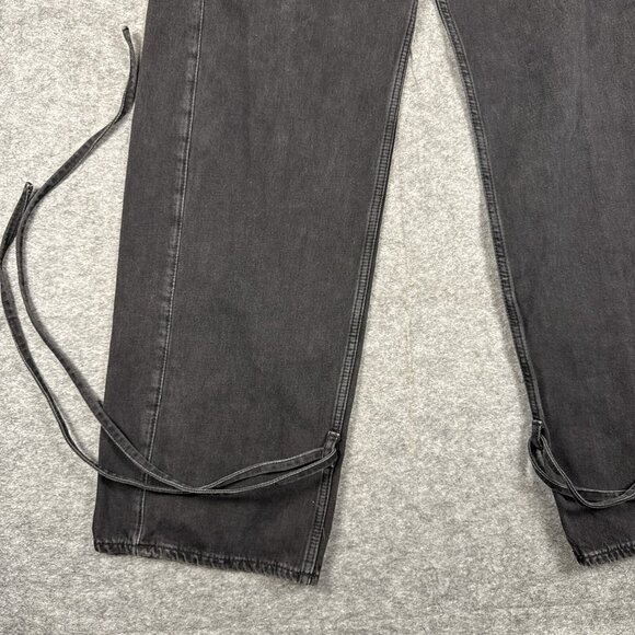 Rag & Bone Jeans Womens 29 Black Denim Baggy Wide Leg Grunge Hip Hop Goth - Picture 12 of 16